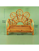 Vintage Handmade Wood Bamboo Basket Baby Photoshoot Prop childrensterritory