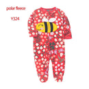 Newborn Baby Zipper Up Overalls Fleece Romper for Winter childrensterritory