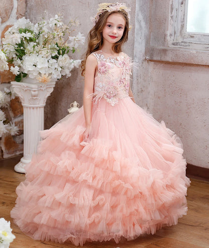 Tutu Pink Puffy Baby/Kids Girl Birthday, Baptism Dress