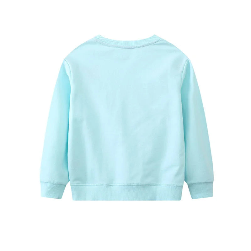 Long Sleeve Cartoon Embroidery Children Girls Sweatshirts childrensterritory