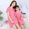 Cartoon Print Cotton Night Dress/Sleepwear for Girls