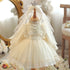 Baby Girl Fluffy Tutu Lace Design Baptism Party Dresses childrensterritory