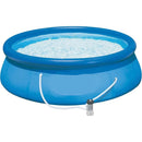 Inflatable Easy Set-Up Round Swimming Pool Set with Cover, Ladder