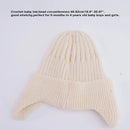 Happy Letter Print Baby Knit Beanies with Earflap childrensterritory