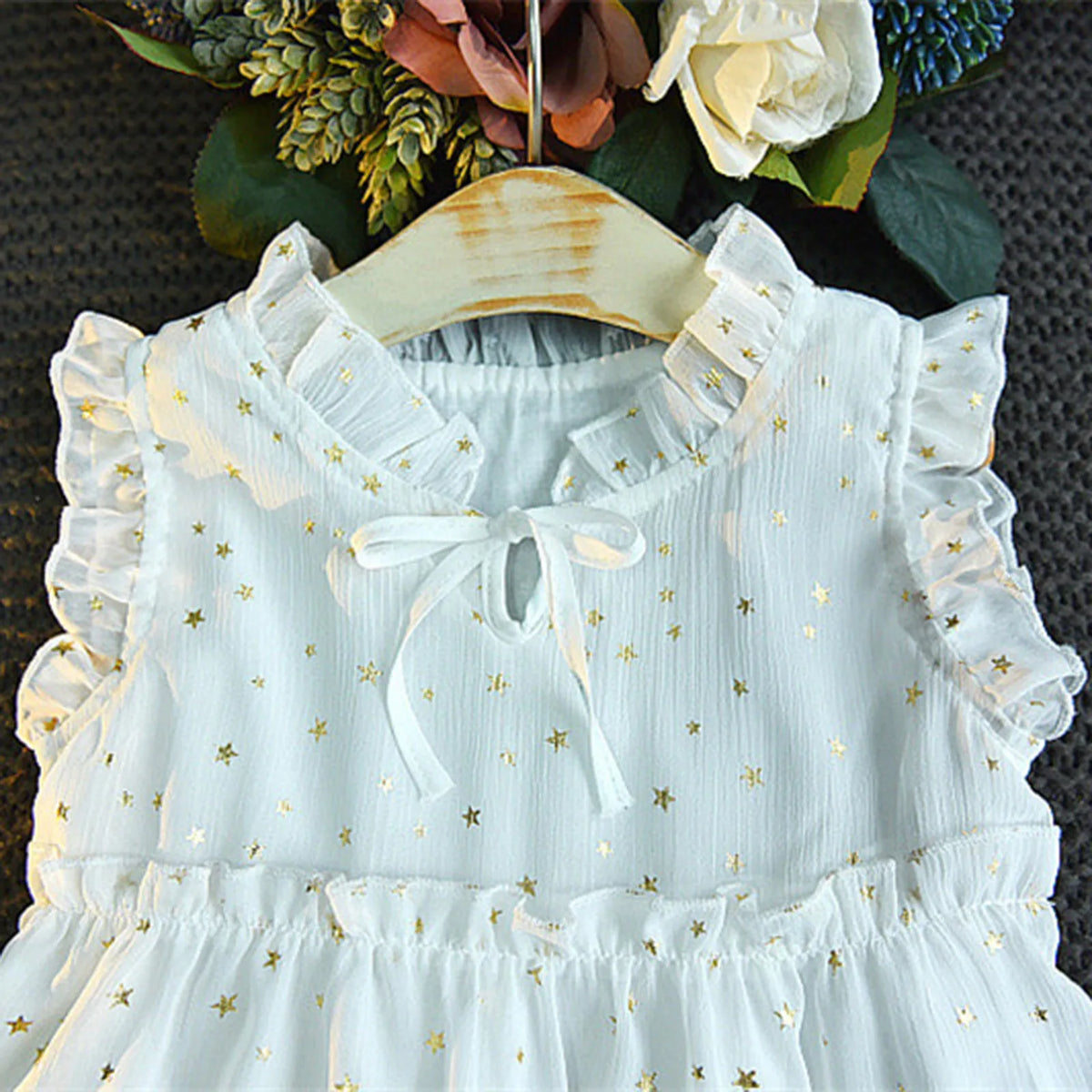 Kids Girls Starry Sequins Wedding Party Dresses