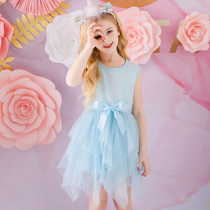 Kids Girl Mermaid Sequins Tutu Birthday Party Dresses childrensterritory
