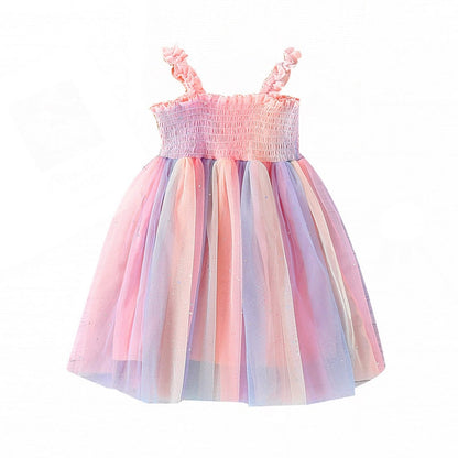 Little Girls Leopard Printed Ruffled Bowknot Party Dress childrensterritory