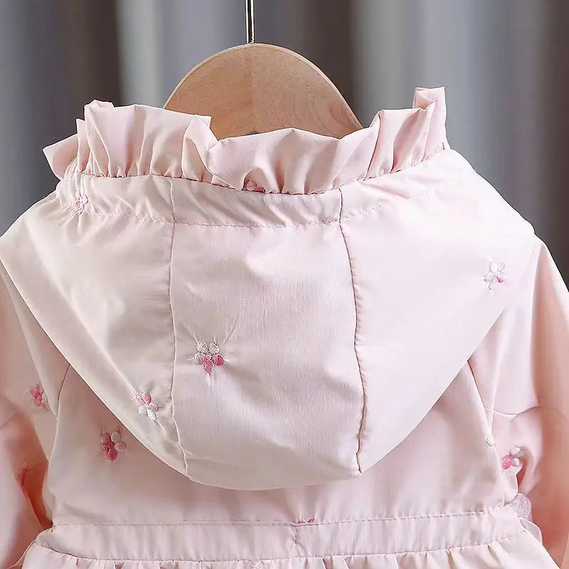 Toddler Girls Hooded Trench Coat for Spring Autumn