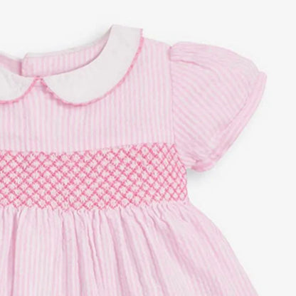 Pink Cute Cartoon Print Summer Dresses For Girls childrensterritory