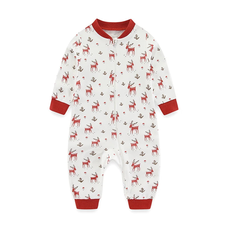 Cartoon Print Long Sleeve Newborn Baby Cotton One-piece/Rompers