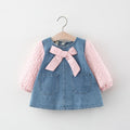 Bow Design Denim Costume For New Born Baby Girl childrensterritory