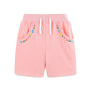 Flowers Embroidered Little Girls Cotton Soft Short Pants childrensterritory