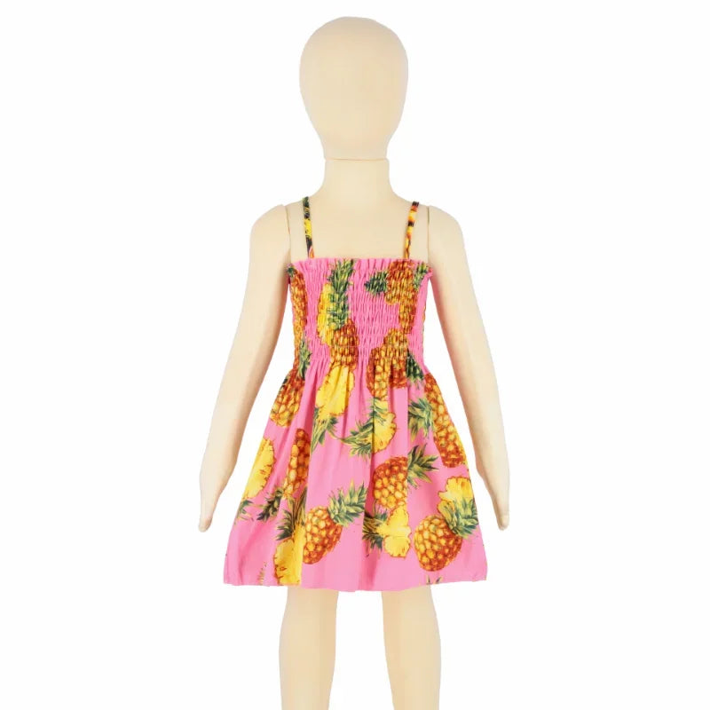 Little Girls Floral Halter Style Summer Cotton Dresses childrensterritory