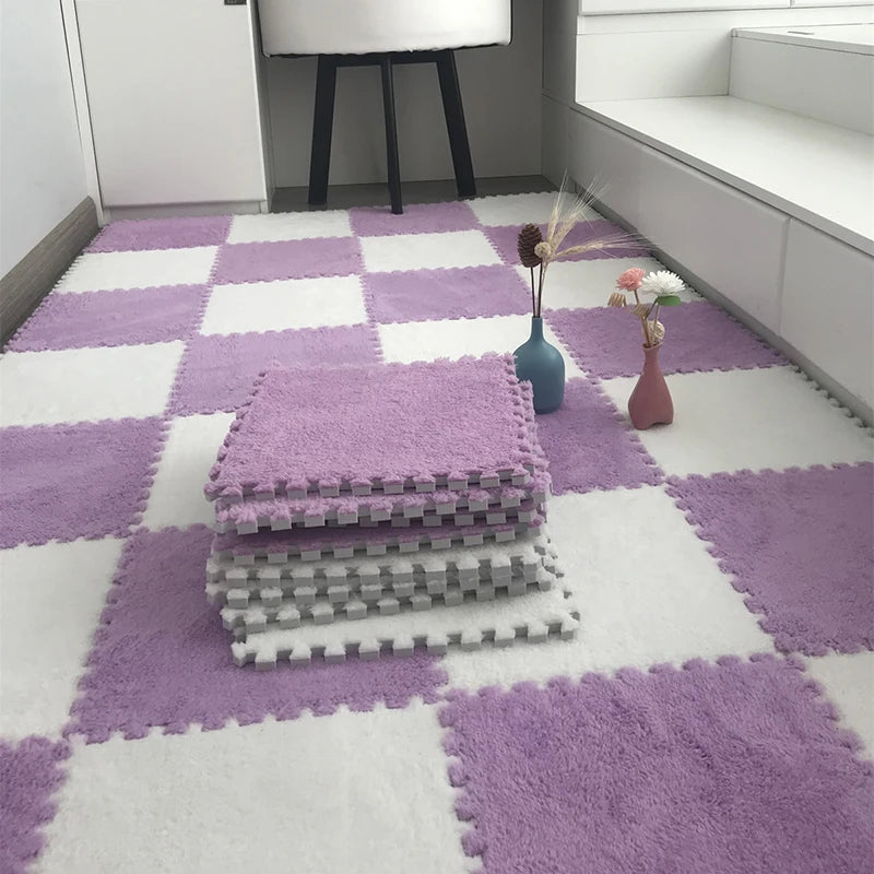 Stain Resistant Splicing Mat Ins Style Room Carpet 30*30 Cm childrensterritory