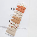 10 Pieces/Lot Flower Print Cotton Alloy Hair Clips Set childrensterritory