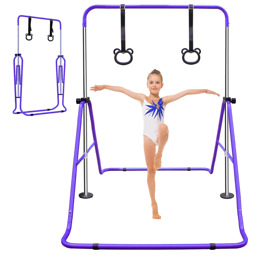 Multi-Functional Horizontal Gymnastic Bar with Bear Rings childrensterritory