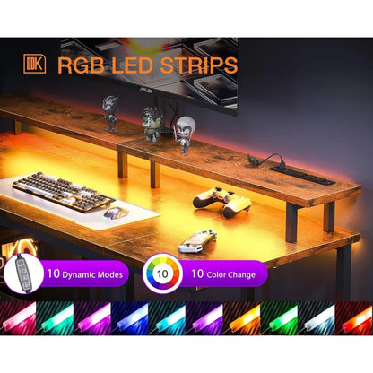 Gaming PC Desk with Monitor Support, Storage, and Stand childrensterritory