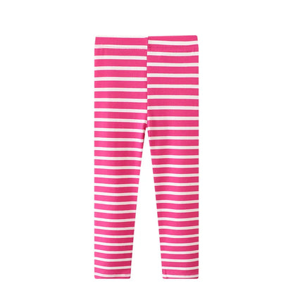 Kids Girls Colorful Striped Pencil Leggings Trousers