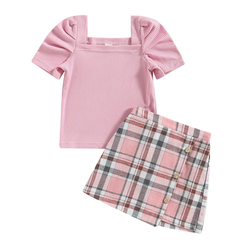 Kids Girl 2 Piece Floral Print Summer Fashion Outfits childrensterritory