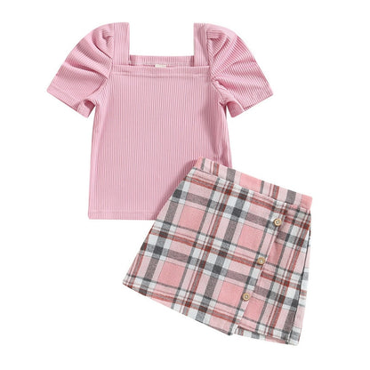 Kids Girl 2 Piece Floral Print Summer Fashion Outfits childrensterritory