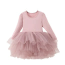 Tulle Puffy Tiered Long Tail Flower Girl Dresses For Wedding Party