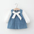 Bow Design Denim Costume For New Born Baby Girl childrensterritory