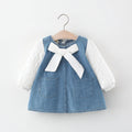Bow Design Denim Costume For New Born Baby Girl childrensterritory