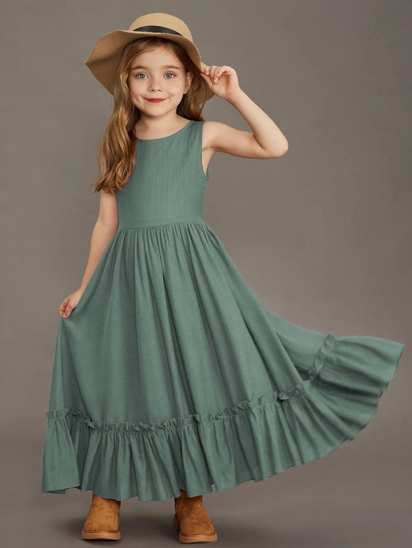 Kids Girls' Easy-to-Wear Cotton Summer Dress