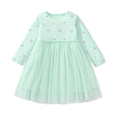 Kids Girls Cartoon Design Long Sleeves Autumn Dresses childrensterritory