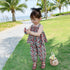 Kids Girls Flower Suspender Top+ Nine-Point Pants Outfit Set childrensterritory
