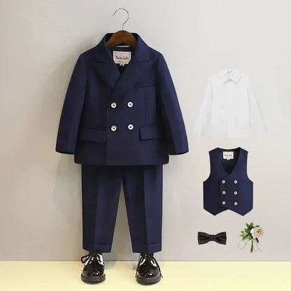 Kids Blazer Vest Pants Formal/Wedding Clothes Set