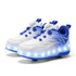 Kids Luminous Roller Skate Shoes with Two Wheels childrensterritory