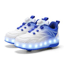 Kids Luminous Roller Skate Shoes with Two Wheels childrensterritory