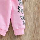 Toddler Girls Butterfly Design Hooded Cotton Sweater childrensterritory