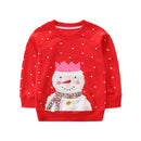 Kids Girls Boys Christmas Theme Print Sweatshirts
