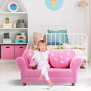 Upholstered Two-seater Toddler Sofa with Strawberry Pillows
