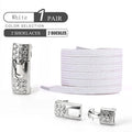 Colorful 1Pair Elastic Lace Shoelaces with Diamond Buckle childrensterritory