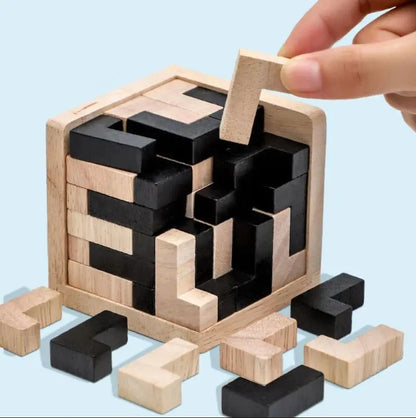 3D Luban Interlocking Cube Puzzle Wooden Toy Gift childrensterritory