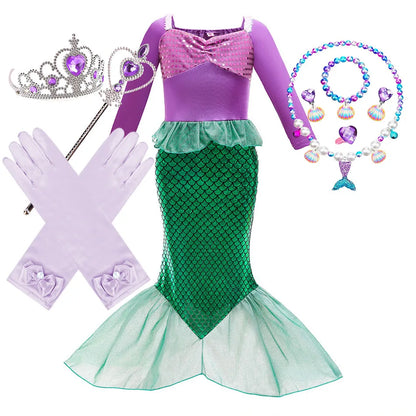 Kids Girls Disney Princess Dresses for Halloween Christmas