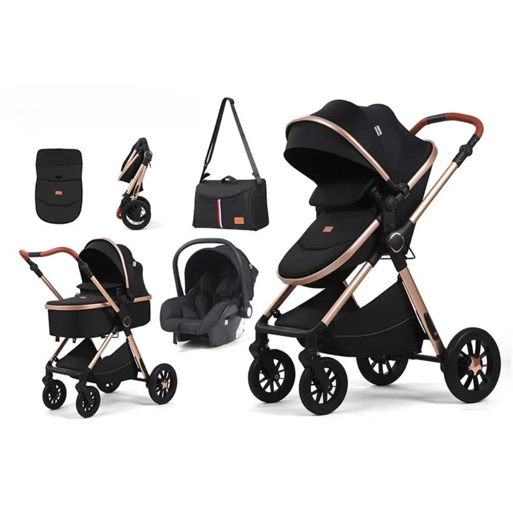 Multifunctional Baby Stroller with Detachable Basket childrensterritory