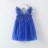 Baby Girl Sleeveless Tulle Birthday Party Dresses with Butterfly Wings childrensterritory
