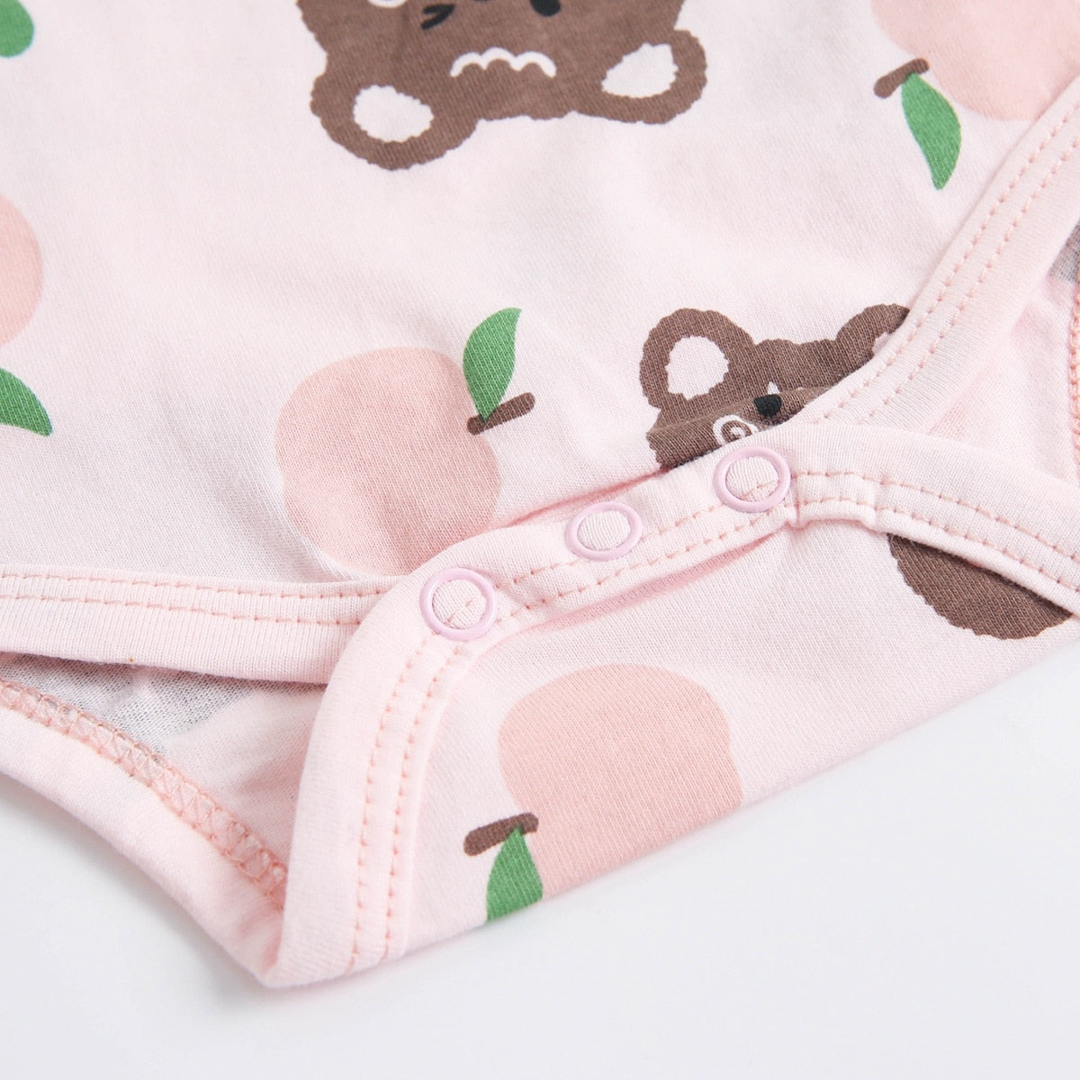 Baby Cartoon Print Short Sleeve Cotton Bodysuits childrensterritory