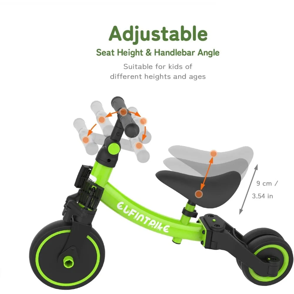 Five-in-One Adjustable Toddler Balance Learning Tricycle childrensterritory