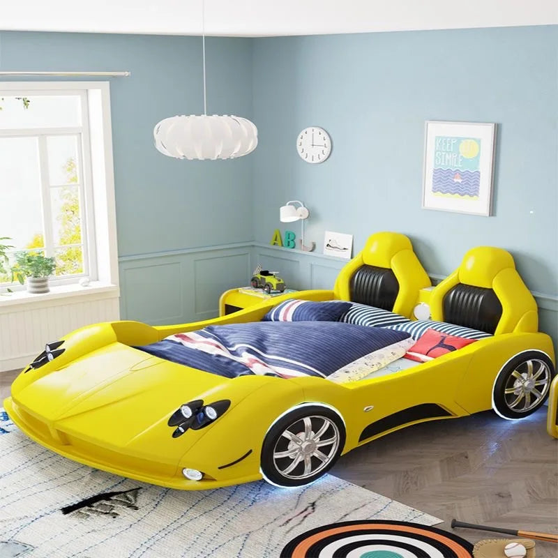 Luxurious Sports Car Design: Leather Bed for Kids childrensterritory
