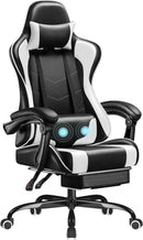Adjustable Gaming Chair with Footrest and Massage Lumbar Support childrensterritory