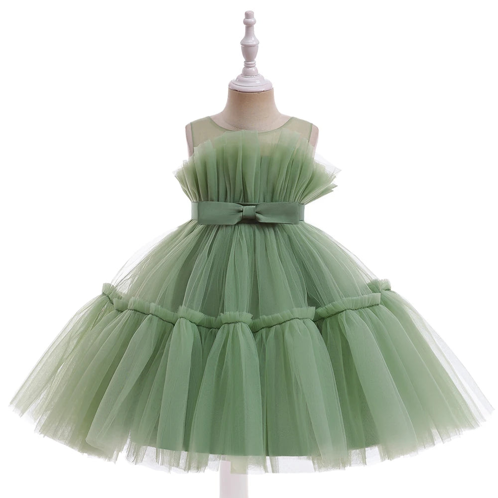 Baby Girls Tulle Wedding Bridesmaid Dresses
