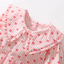 Long-Sleeved Sweetheart Lapel Collar Design Dresses for Girls childrensterritory