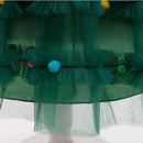 Princess Girls Christmas Tree Mesh Party Dress childrensterritory
