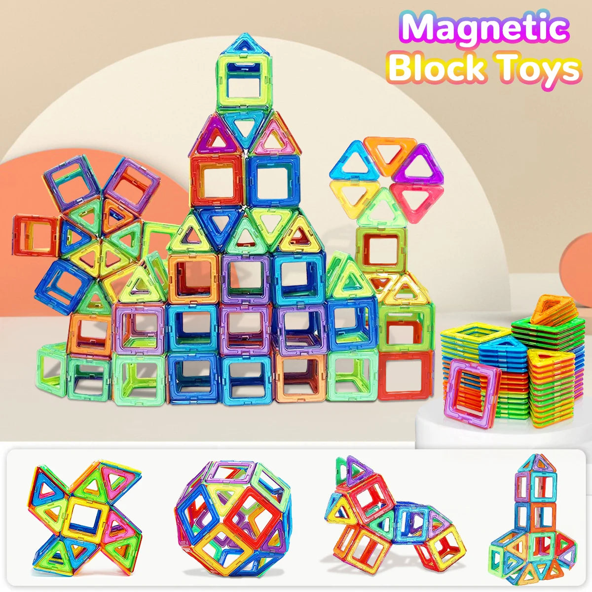 Durable DIY Magnetic Building Block Toys for Kids