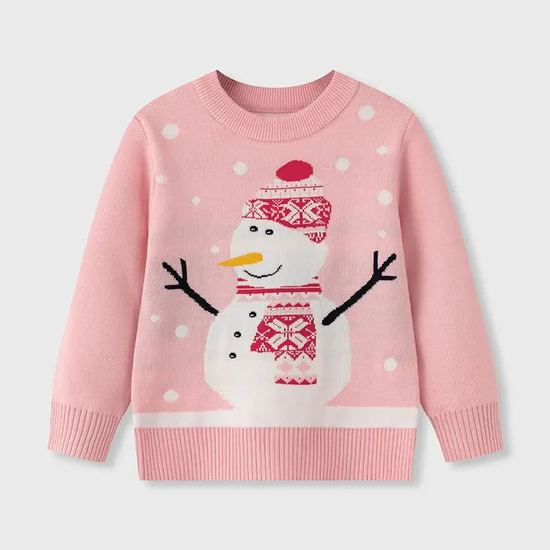 Kids Cartoon Print Soft Warm Sweaters